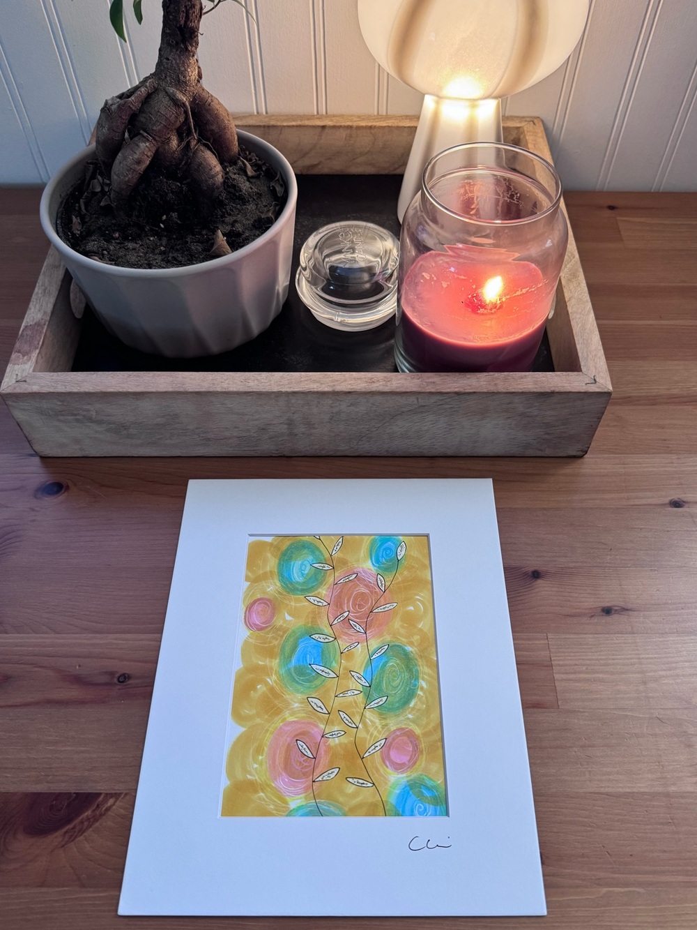 New Original Signed Artwork Ink, Chalk and Marker on Paper